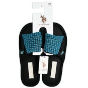 Wholesale - U.S. POLO ASSN. BLK/BLUE LADIES SLIPPERS SIZE S-L C/P 24, UPC: 662239087261
